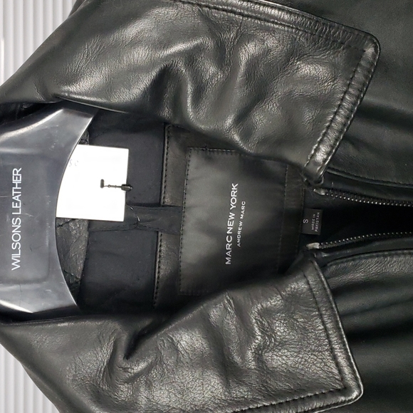 💥NEW💥 Men's Small Black Marc New York Leather Coat - Picture 5 of 9